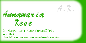 annamaria kese business card